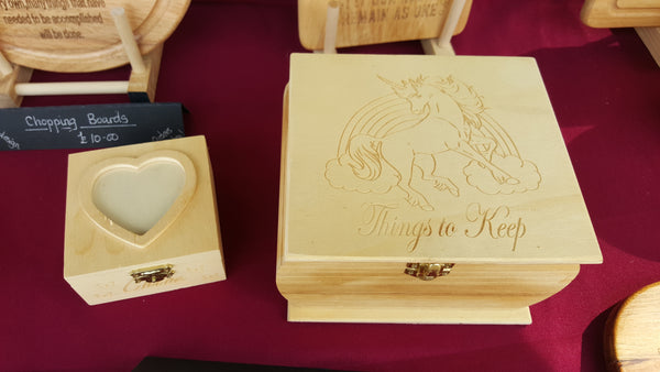 Wooden Keepsake and Trinket Boxes