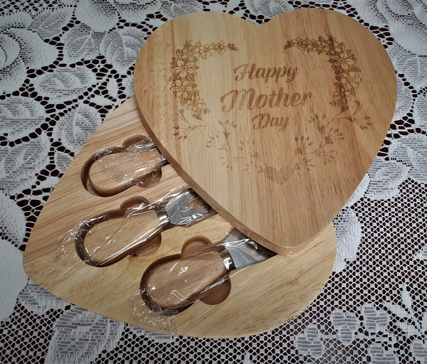 Personalised Cheese Board With Set Of Tools