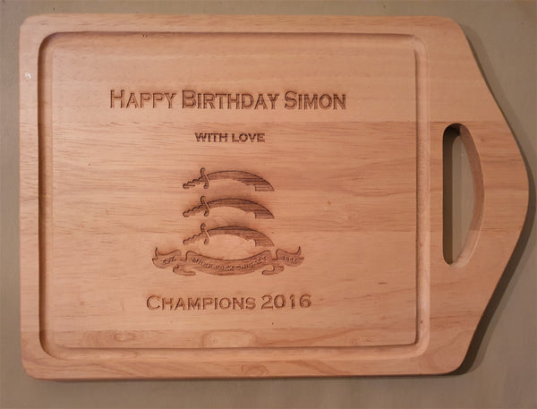 Personalised chopping board