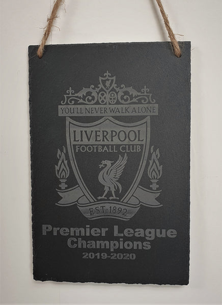Liverpool Premiership Champions 2019-2020 Commemorative Slate Plaque