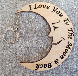 Keyrings - 'Love You to the Moon'